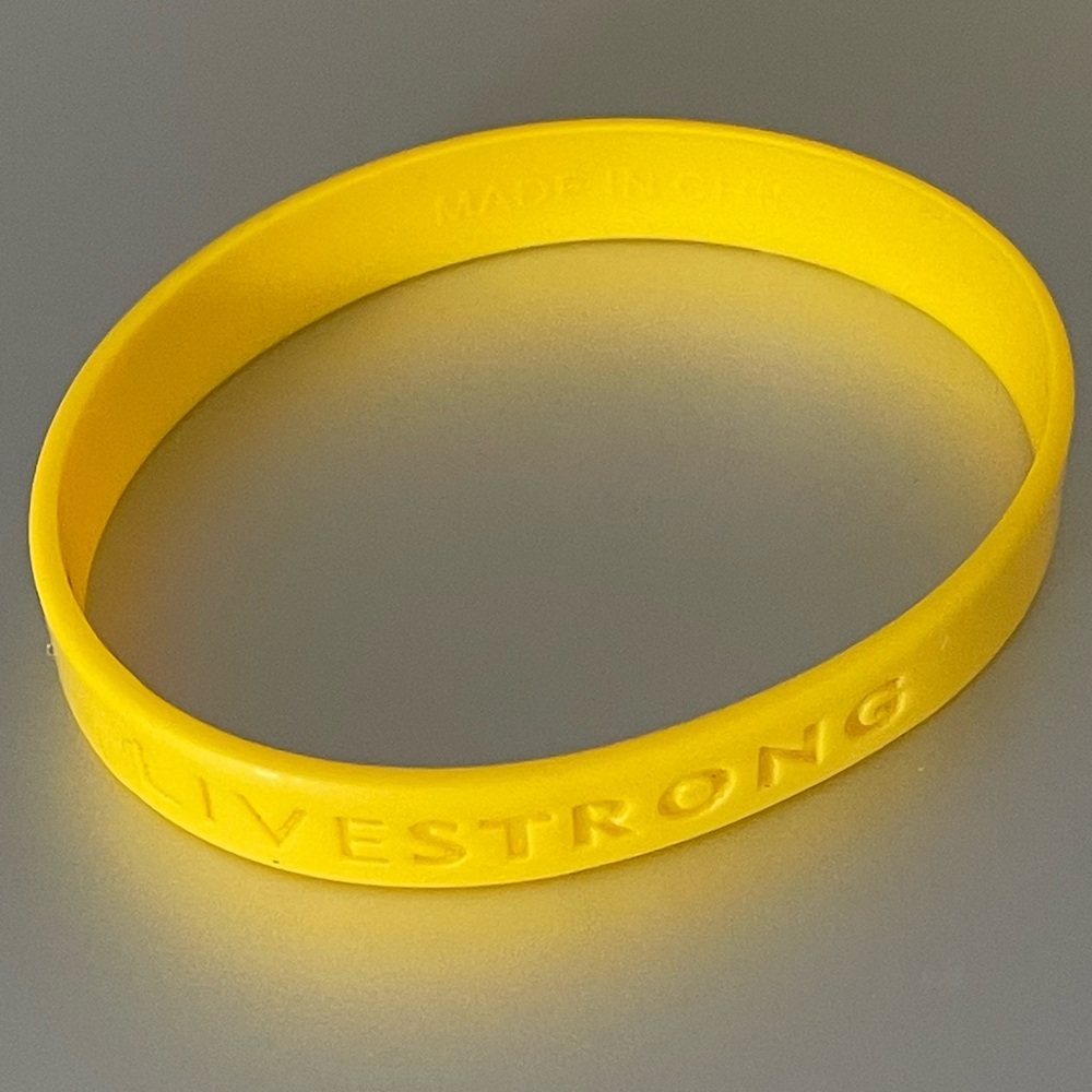 Official Nike Livestrong Yellow silicone rubber Wristband Bracelet